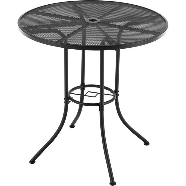 Global Industrial Interion 36 Round Outdoor Counter Height Table, Steel Mesh, Black 262092